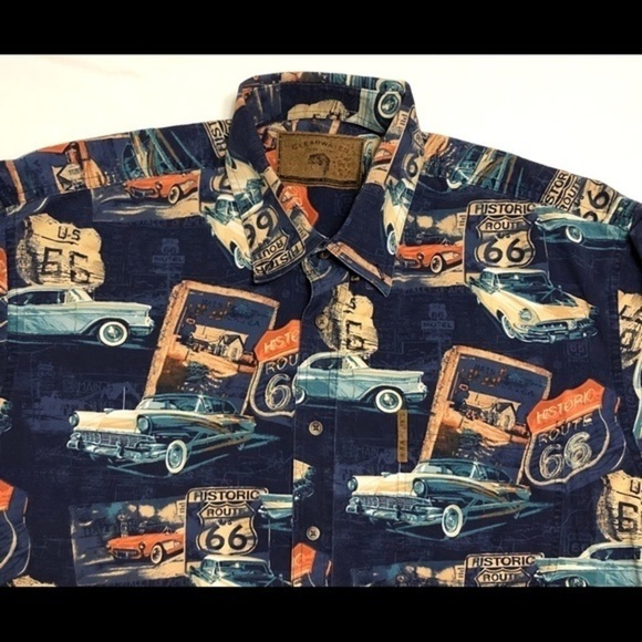 Historic Route 66 Button Up Long Sleeve Shirt - Picture 2 of 9